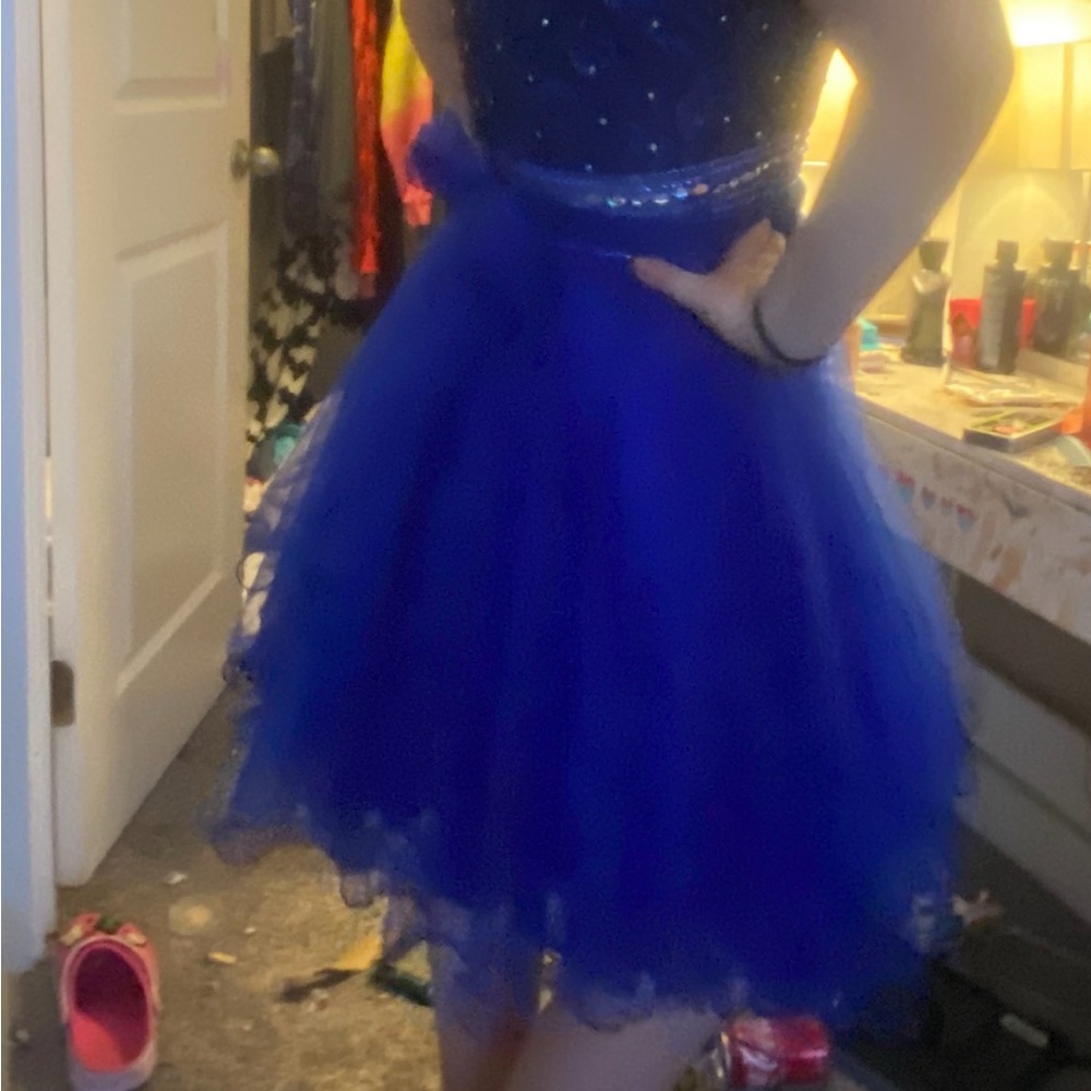 Blue Tulle Party Dress